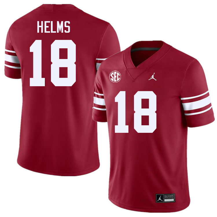 #18 Kaden Helms Oklahoma Sooners 2024 SEC Conference College Football Jerseys-Throwback